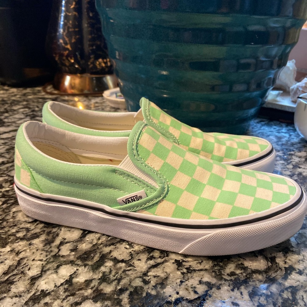 NWOT SeaFoam Green vans